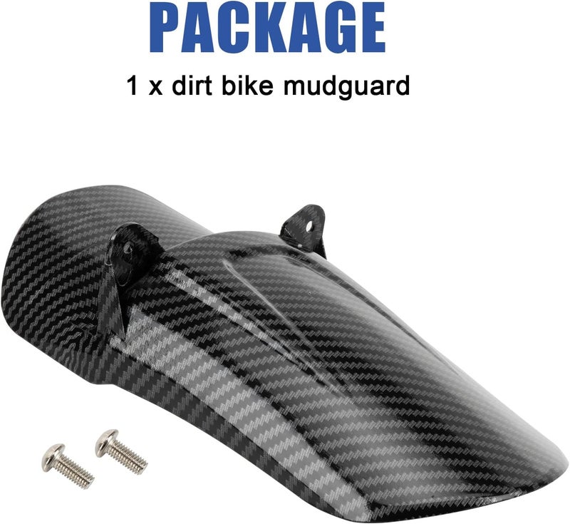 psler Carbon Fiber Rear Guard - Motorcycle Wheel Rear Mudguard Mud Guard for Light Bee X/S and Segway X160 / X260 Electric Dirt Bike Patrs, Carbon Fiber Color, ABS Plastics - Image 5